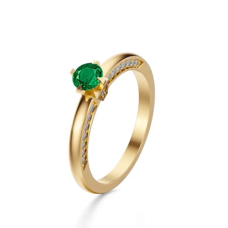 Pierścionek zaręczynowy z szmaragdem AJPZ_036